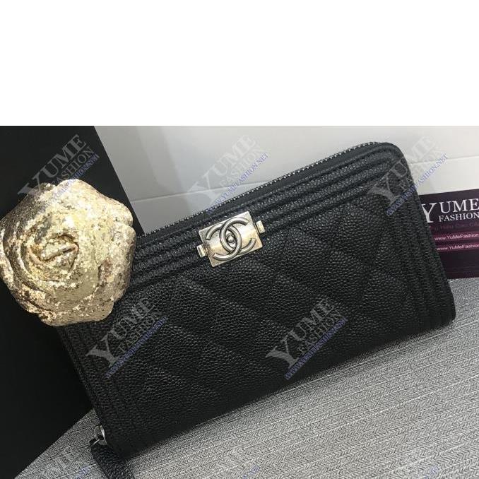 BÓP NỮ CHANEL&nbsp;Wallet Boy Caviar 