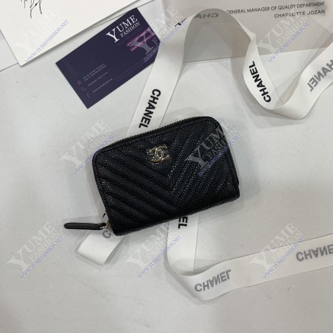 BÓP NỮ CHANEL Wallet Caviar leather