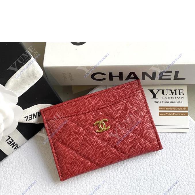 BÓP NỮ CHANEL Card holder Caviar