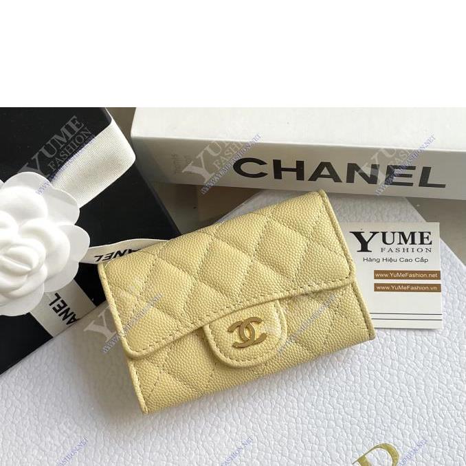 BÓP NỮ CHANEL Card holder Caviar