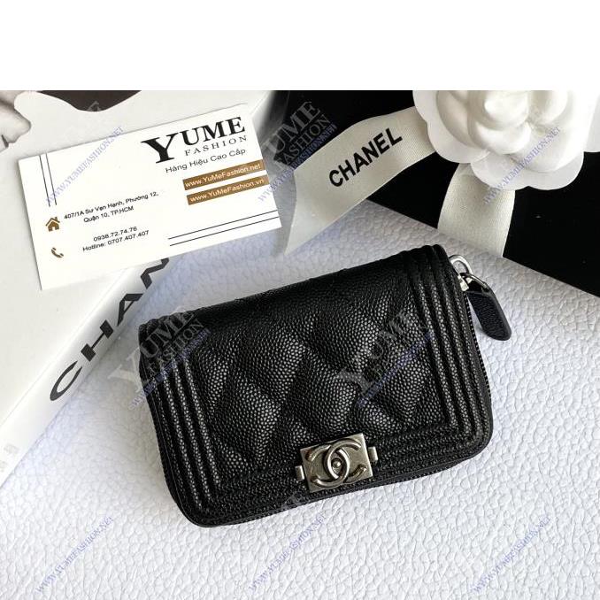 BÓP NỮ CHANEL Card Holder Caviar