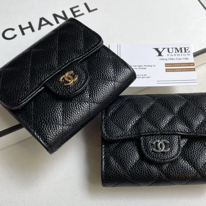 BÓP NỮ CHANEL&nbsp;CLASSIC FLAP WALLET- DA CAVIAR