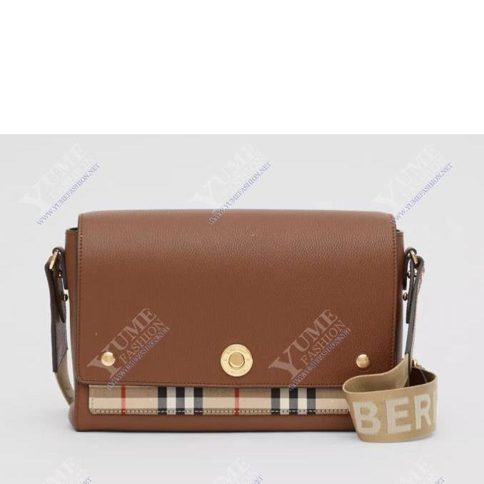 TÚI XÁCH BURBERRY Leather and Vintage Check Note Crossbody Bag