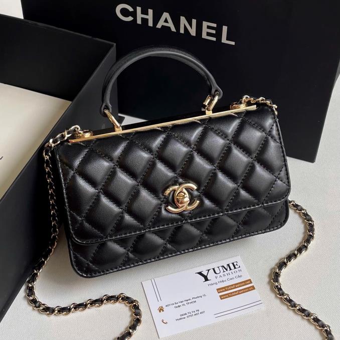 TÚI XÁCH CHANEL MINI FLAP BAG HANDLE (DA CŨ)