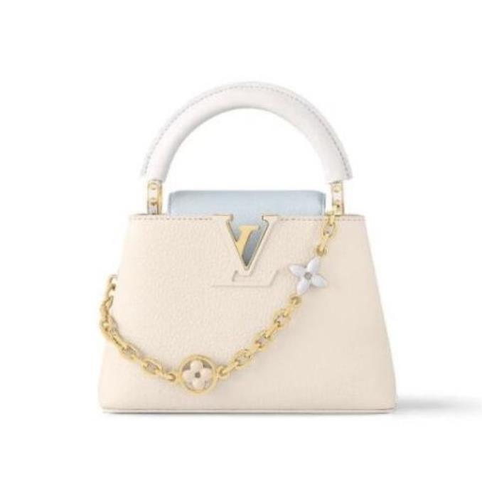 TÚI XÁCH LV Lv Capucines Quartz Blue